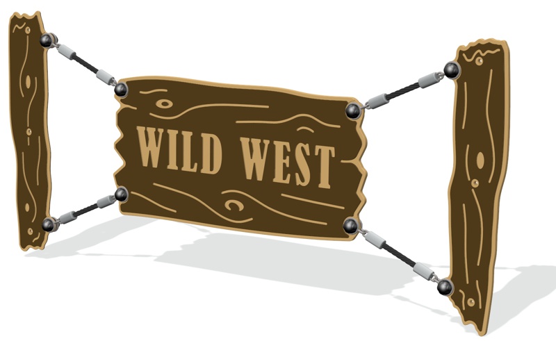 Wild West Rope Sign Play Panel